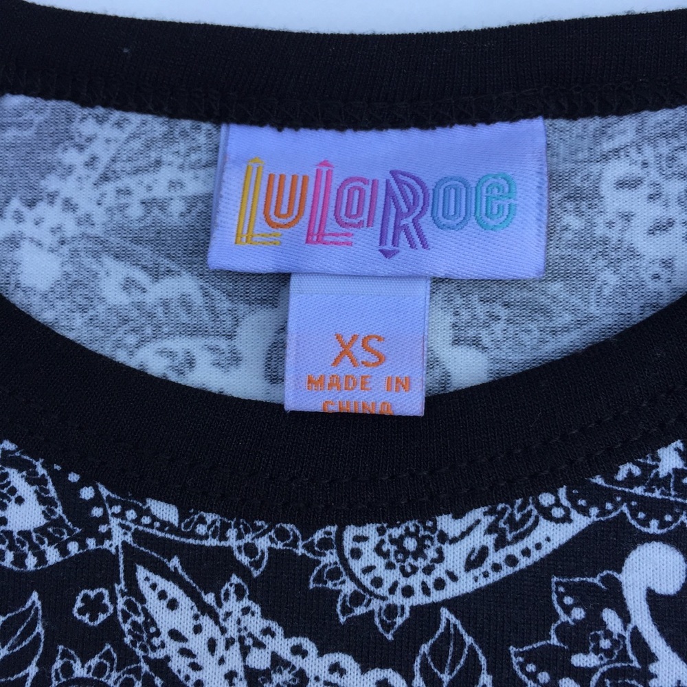 Lularoe Randy Paisley Print Baseball Tee - Picture 3 of 8